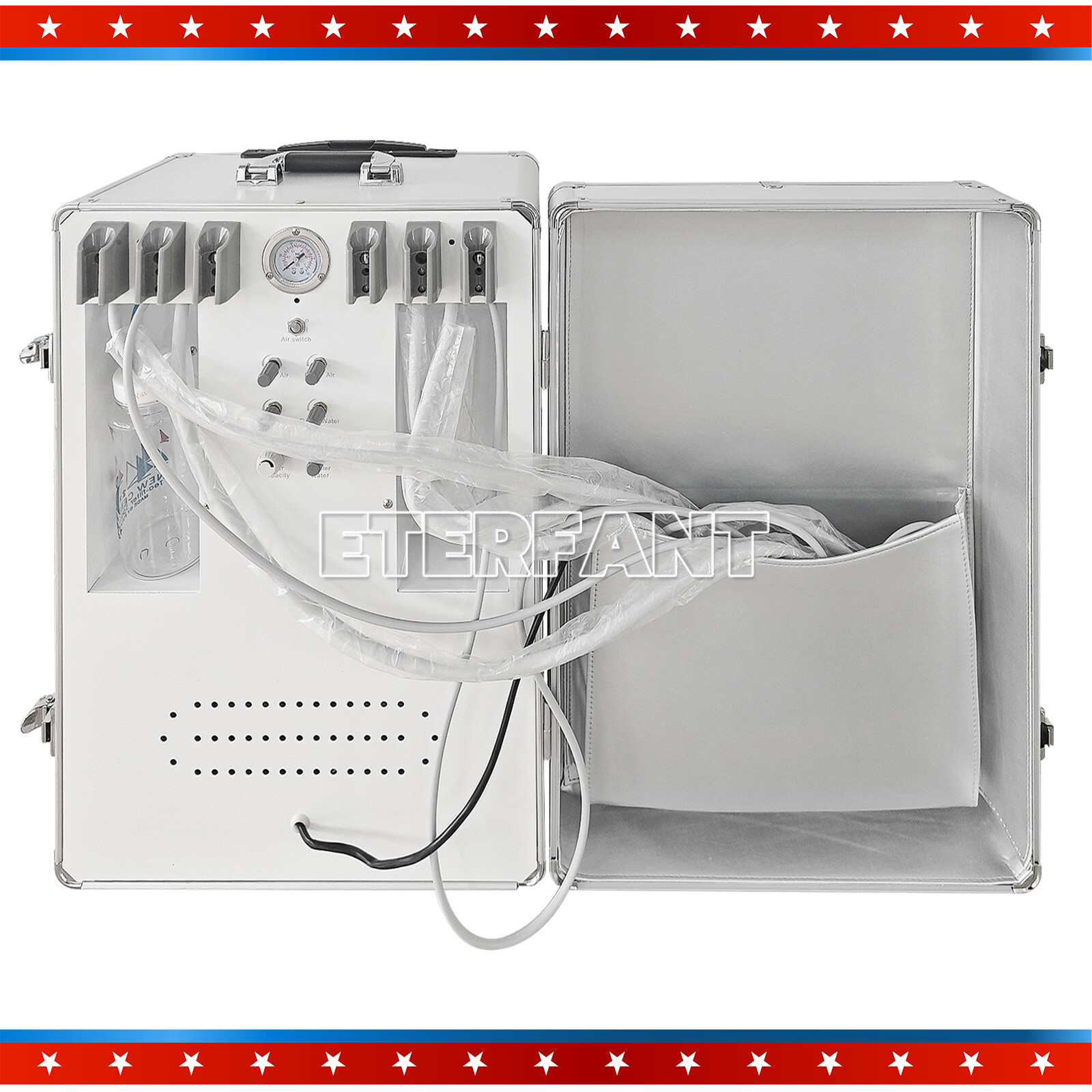Portable Dental Unit Delivery Unit with Air Compressor Curing Light Scalers