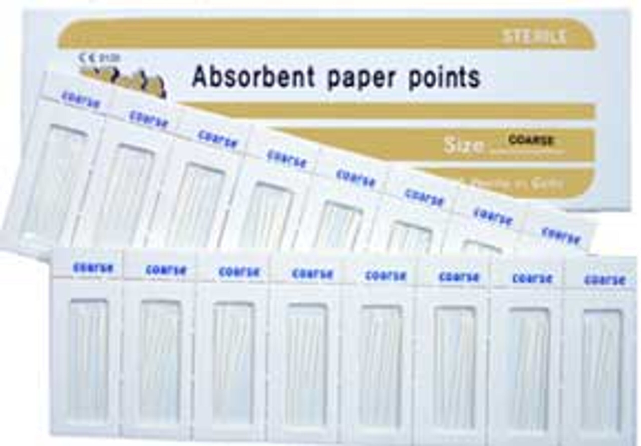 Meta Absorbent Paper Points – Coarse Non-Color Coded, Cell Pack of 200