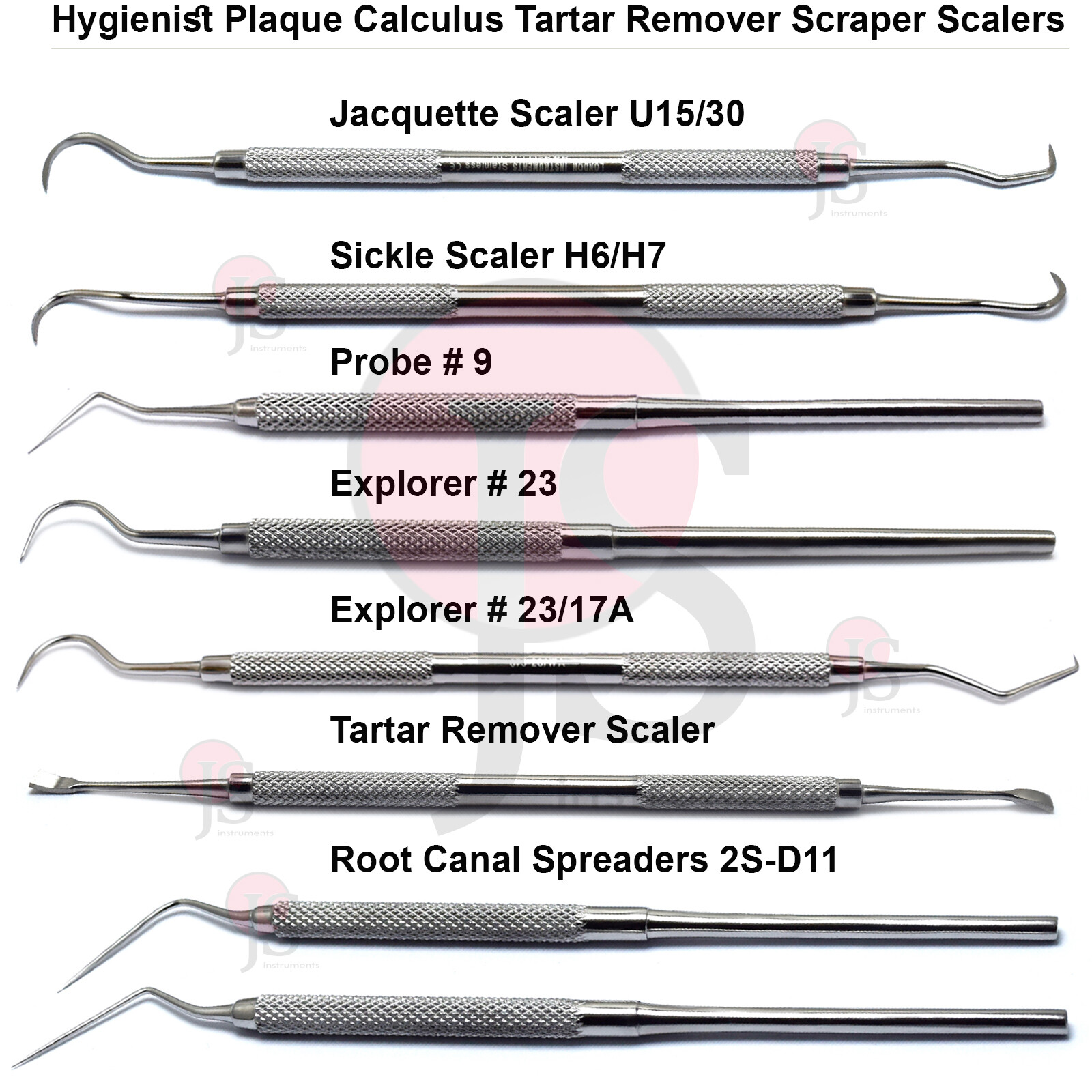 Dental Oral Hygienist Tooth Cleaning Tools Floss Plaque Remover Tartar Dentist
