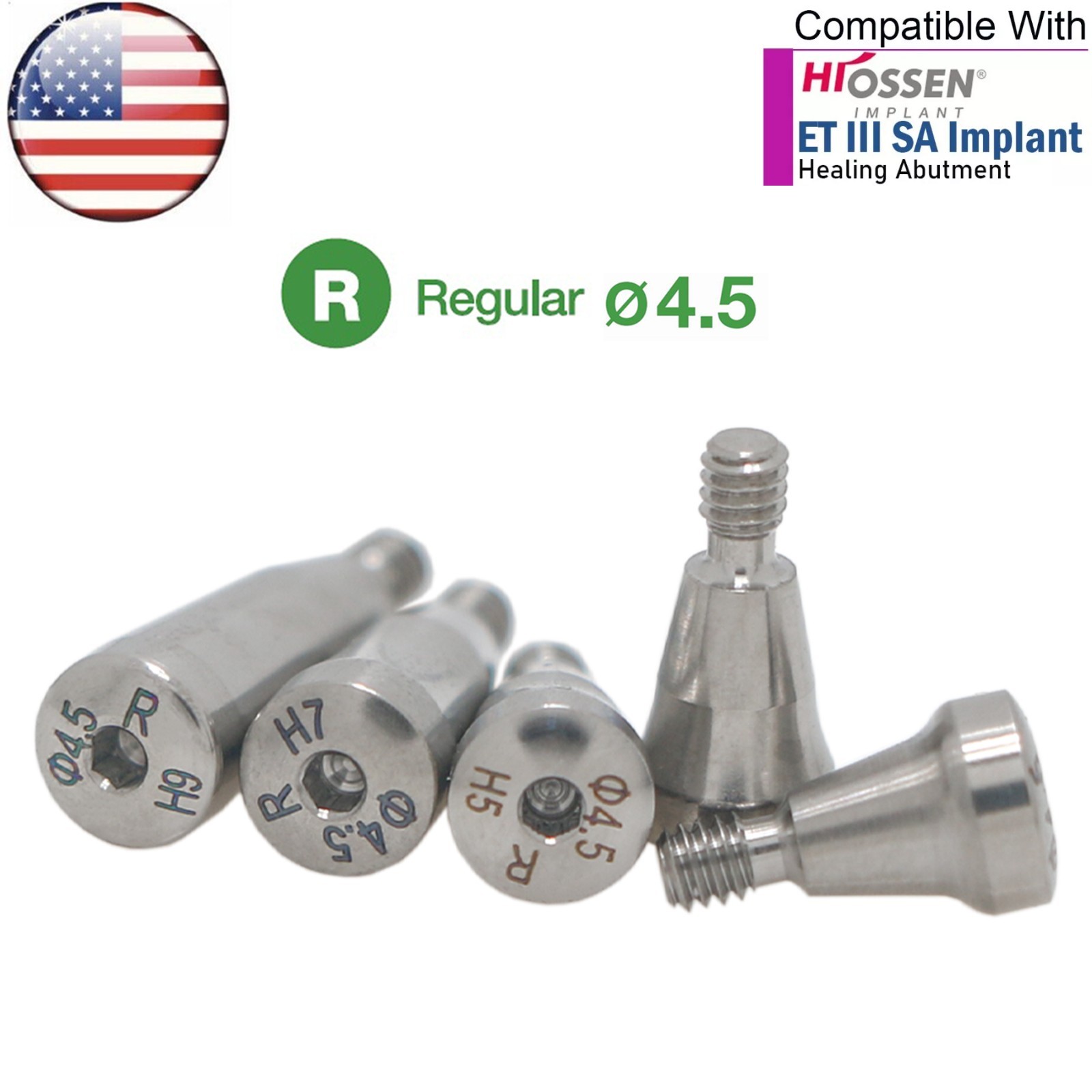 US Dental Healing Abutment Caps Regular Cover Screw For Osstem Hiossen ET