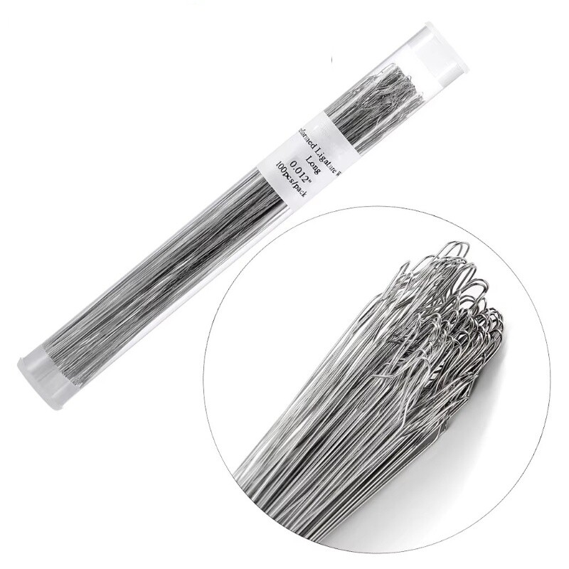 Dental Orthodontic Kobayashi Preformed Wire Metal Ligature Ties Short Long Twist