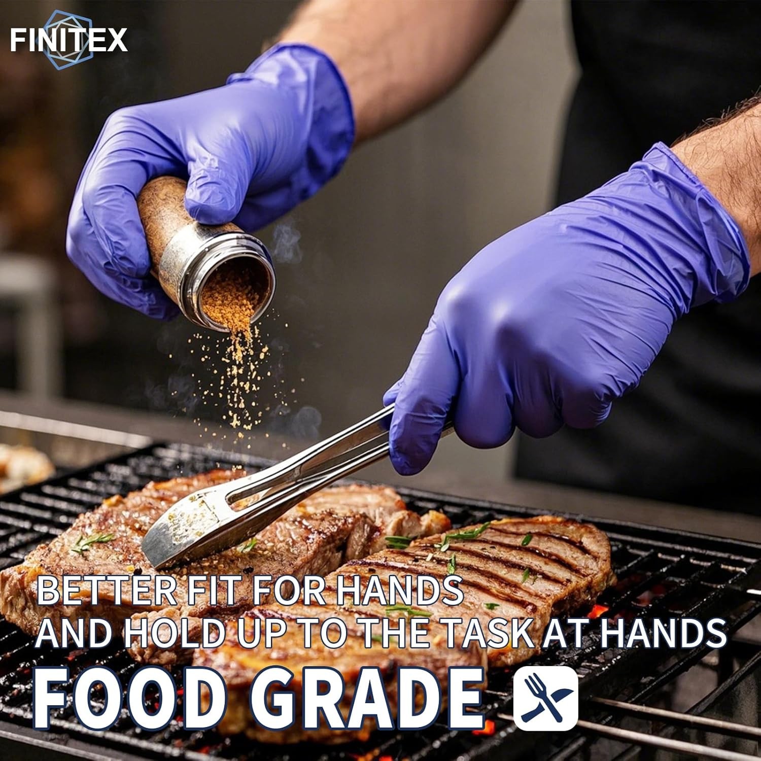 FINITEX Ice Blue Nitrile Exam Gloves Powder-free 1000 PCS