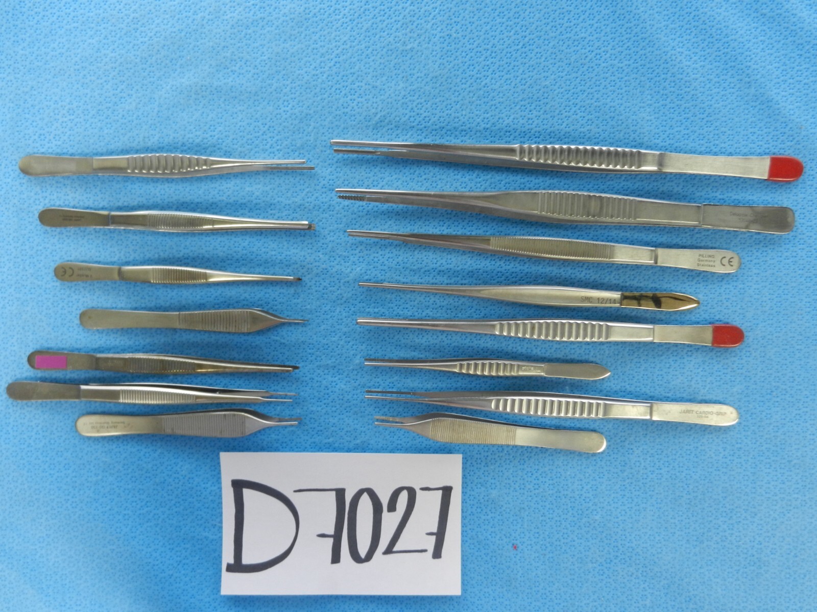 D7027 Pilling V. Mueller Jarit Straight Surgical Forceps Lot of 15 12-24cm