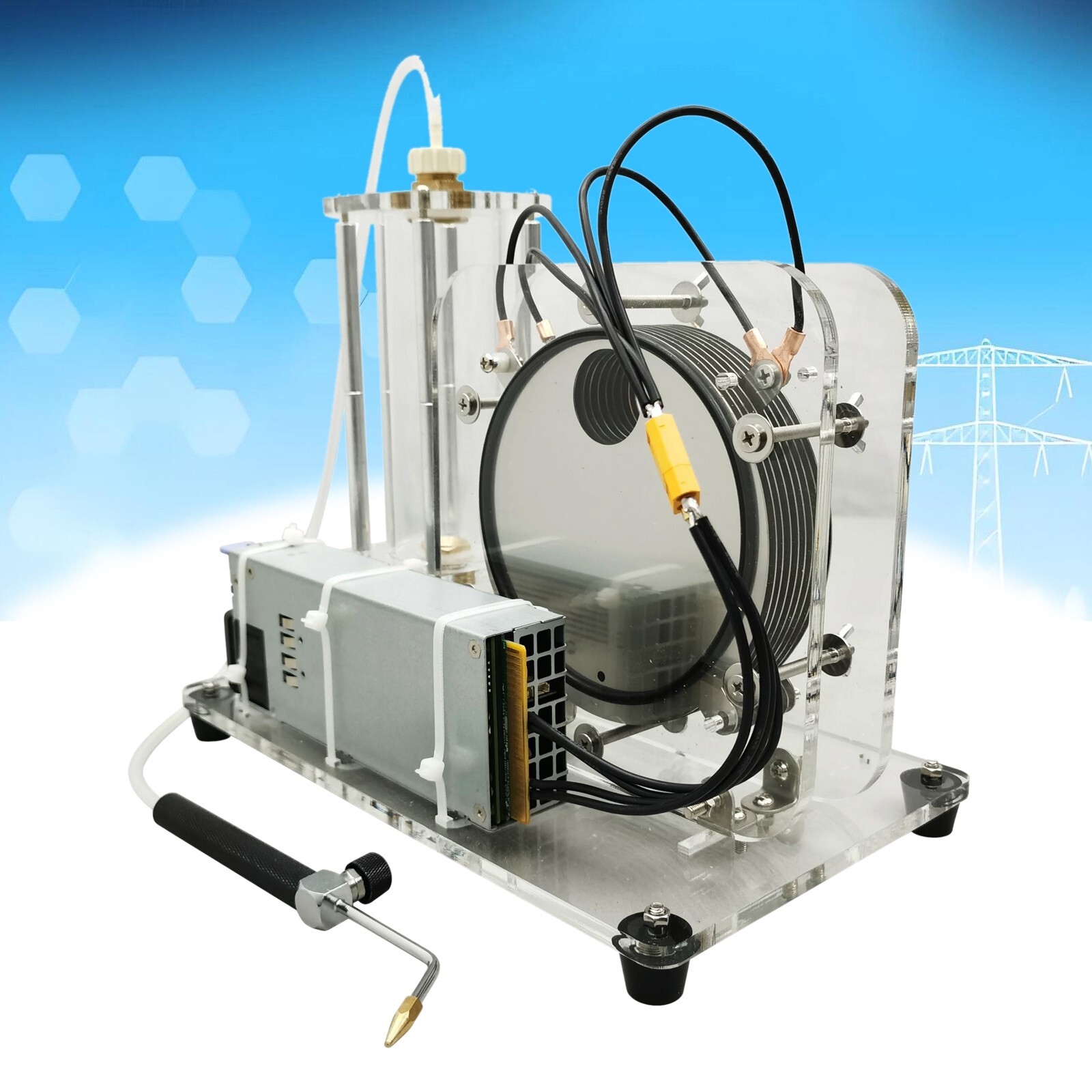 100-240V 350W Electrolysis Water Welder Oxy-Hydrogen Flame Generator 23.8GAL/H