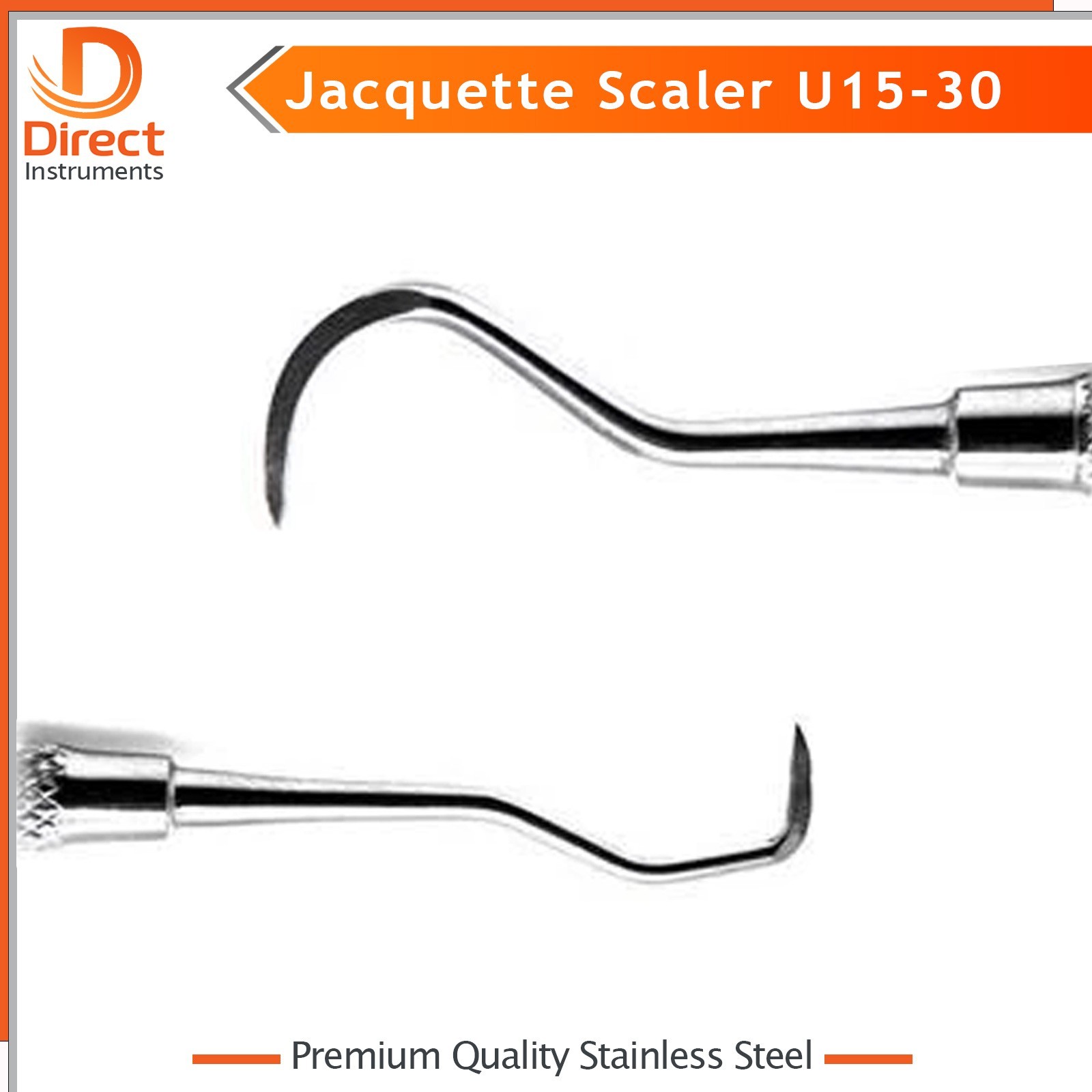 INSTUMAX® U15/30 Jacquette Scaler – Stainless Steel Dental Pick and Hygiene Tool