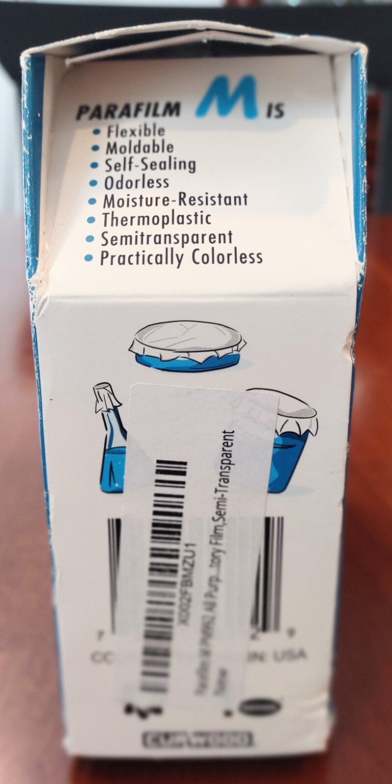 Bemis™ Parafilm™ Laboratory Wrapping Wax Film 2″ x 250Ft PM-992