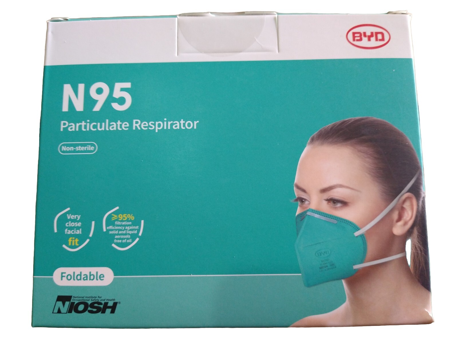 BYD Care N95 Particulate Respirator 4 Boxes Per Order Total Of 80 Mask