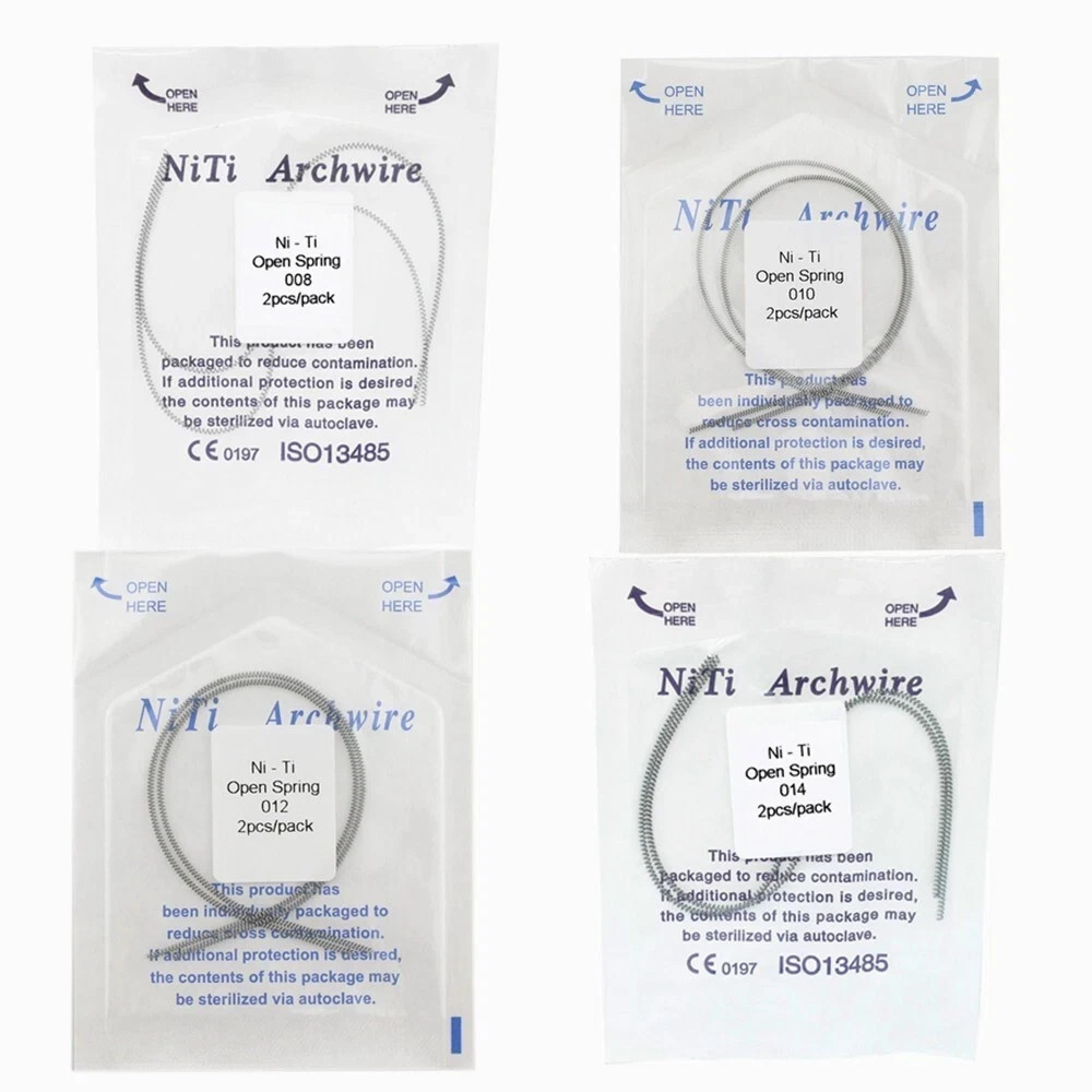 Dental Orthodontic Open Coil Spring Closed Coil Spring Arch Wires Alloy Spring