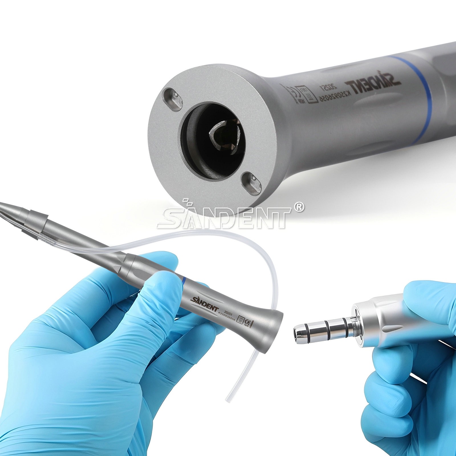 SANDENT Surgical Straight Handpiece 1:1 Micro Surgery external Water Spray