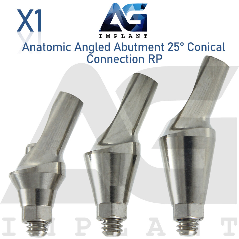 Titanium Anat0mic Angled Prosthetic 25° Regular Platform RP Int Hex 2.65mm