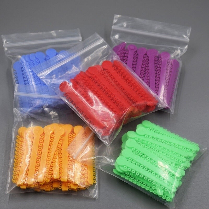 1040Pcs Dental Elastic Ligature Ties Rubber Bands Loops for Orthodontic Braces