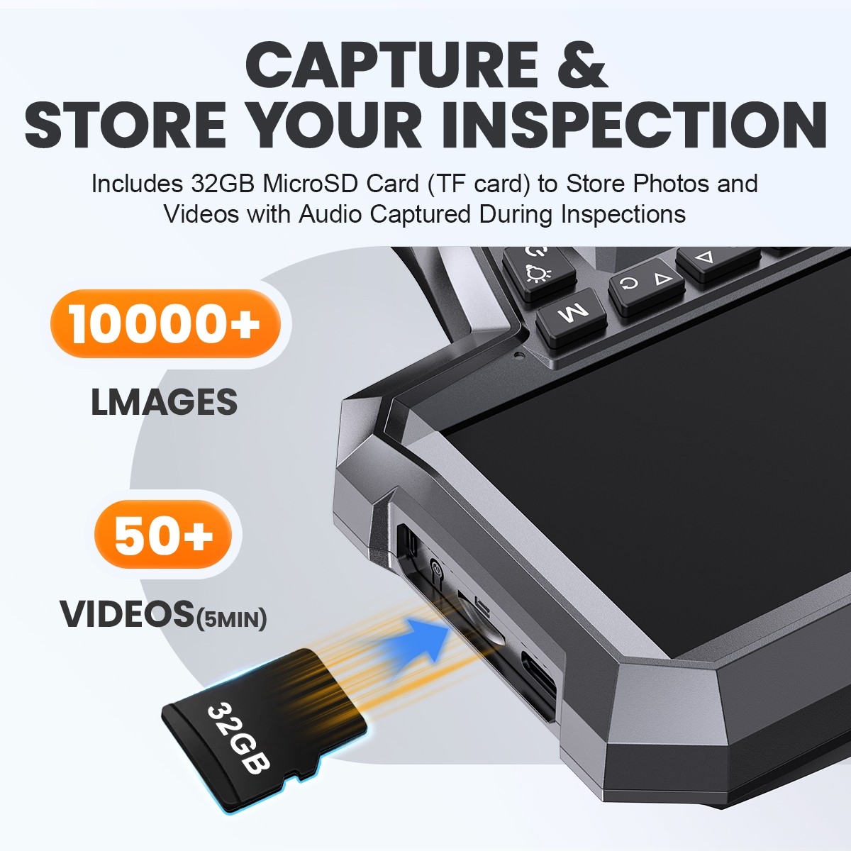 ANCEL AN303 Articulating Borescope 2-Way 210° Industrial Endoscope Camera 3.9mm