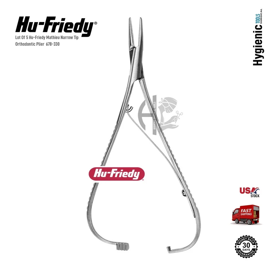 LOT OF 5 HU FRIEDY Mathieu Narrow Tip Orthodontic Plier | 678-330