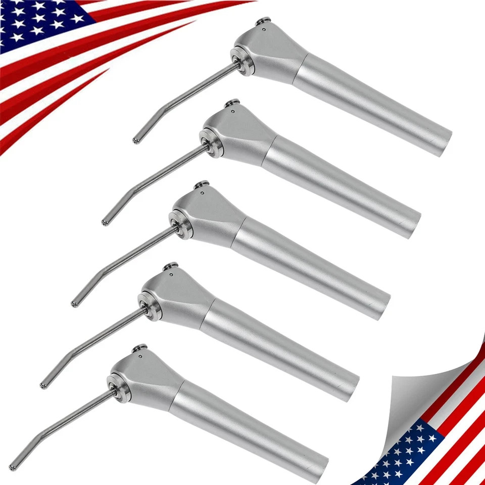 Dental Air Water Spray Triple 3 Way Button Syringe Handpiece + 2 Nozzles Tips
