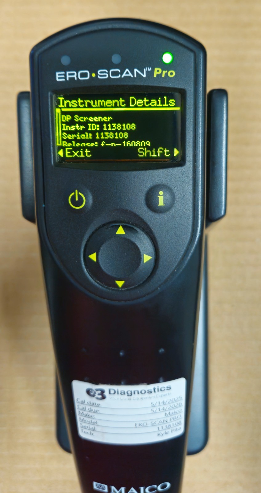MAICO ERO·SCAN Pro OAE Audiometer Test System Screening w/ Cradle 589-2