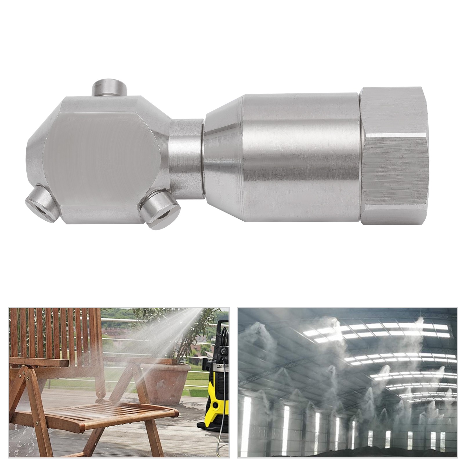 18250 Stainless Steel Rotary Cleaning Nozzle 1/2″ Thread For Tanks Barrels