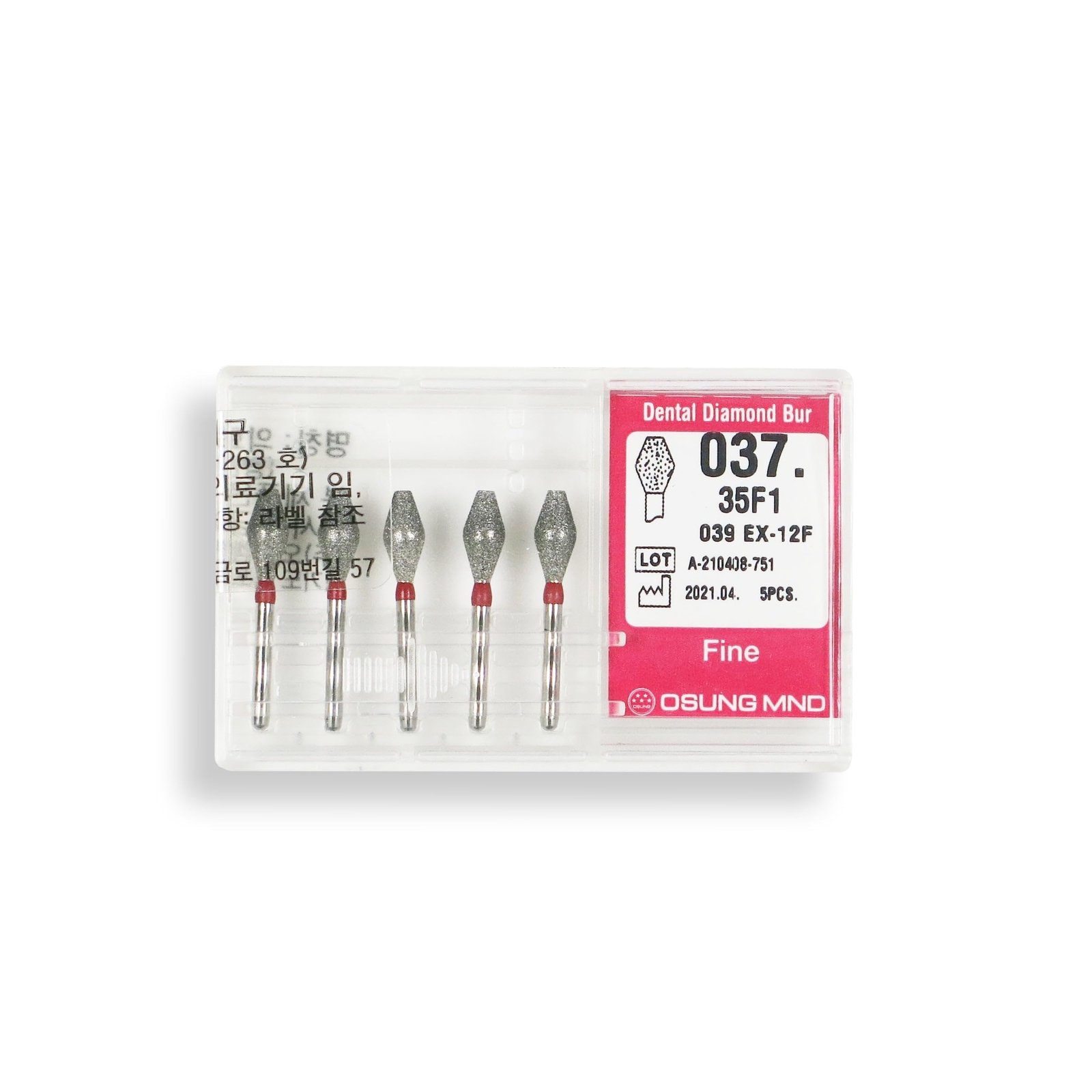 Double Conical, Symmetrical, Short 3.5mm Dia. Fine Grit Dental Bur 25 Pcs