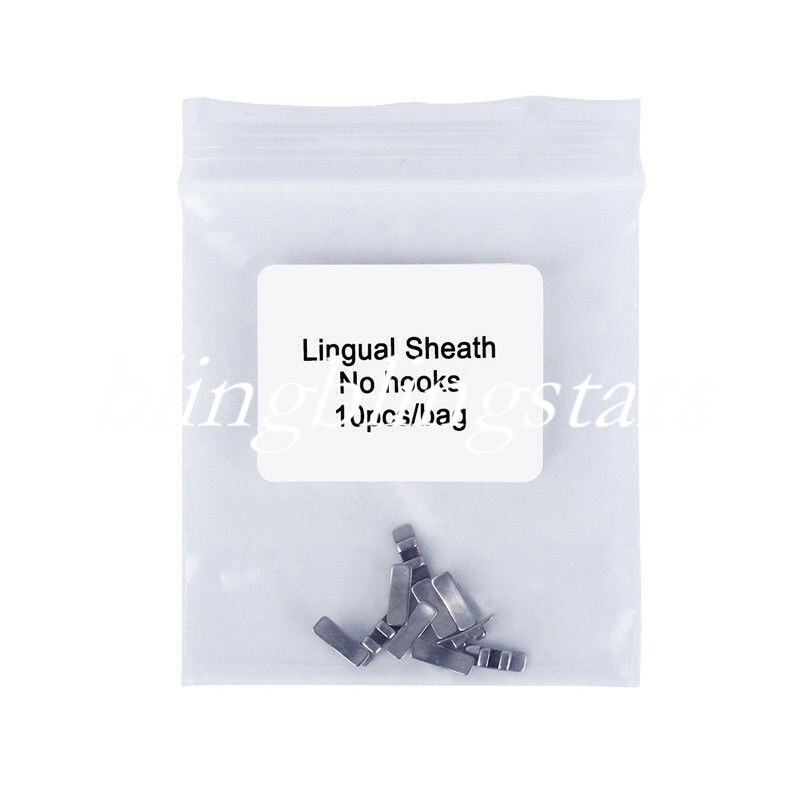 5 Packs Dental Lingual Sheath Orthodontic Accessory Stainless Steel No Hook
