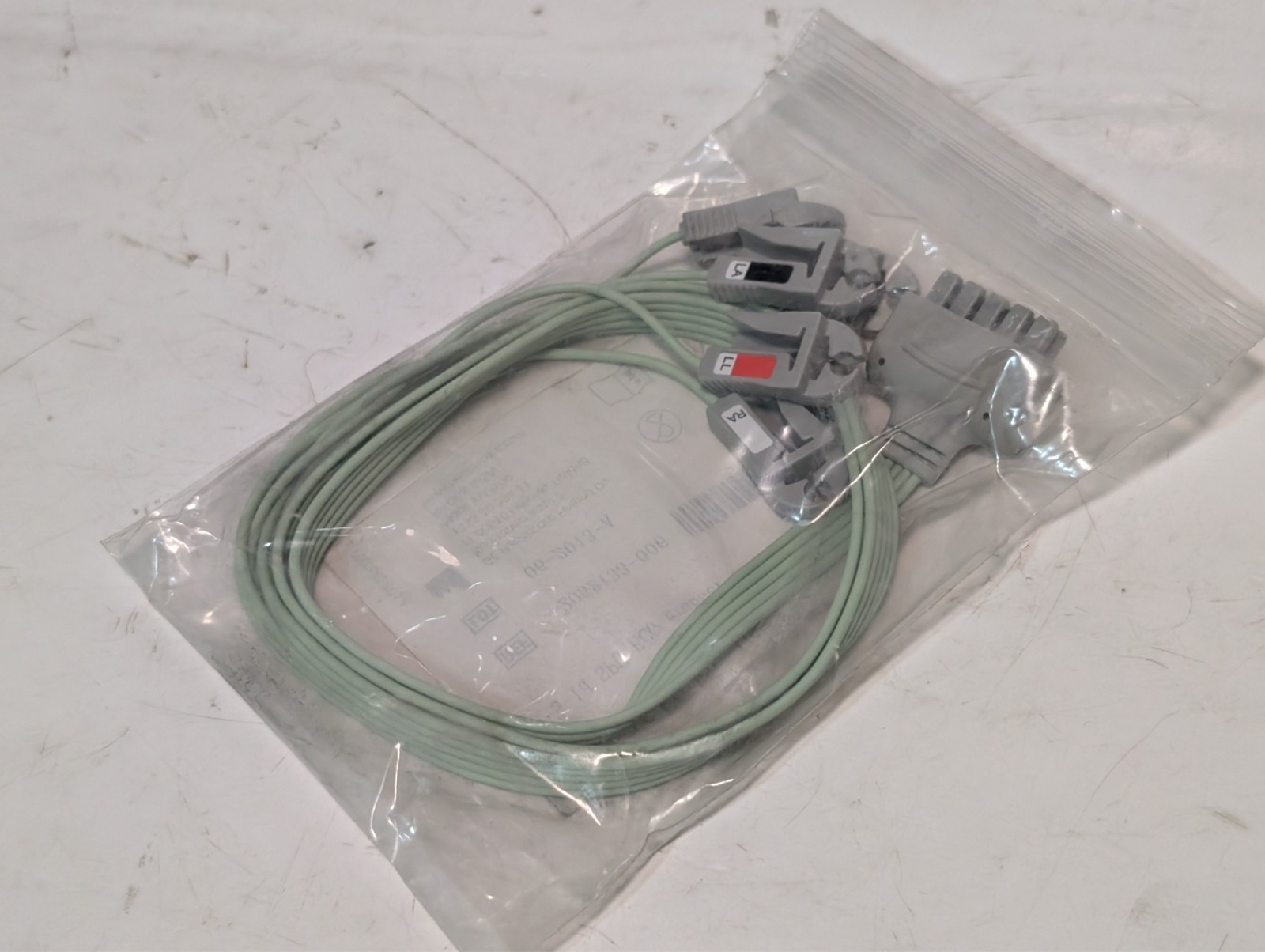 GE Healthcare 2052133-006 5-lead SPU ECG grabber set, AAMI/AHA, 1m/39in