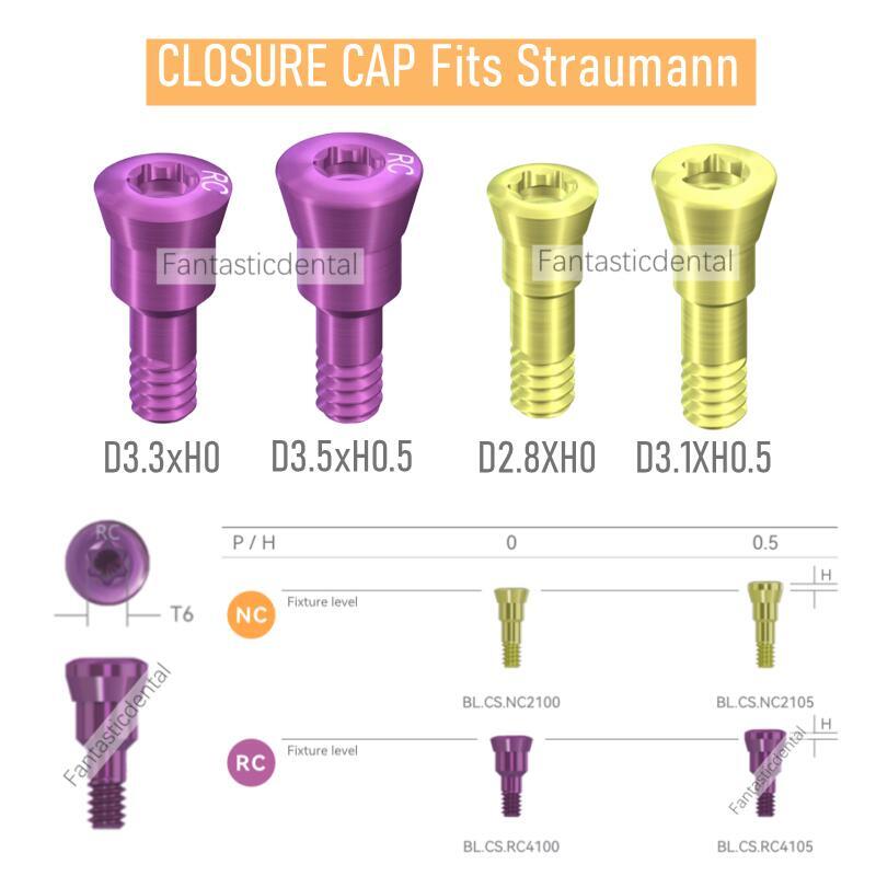 Closure Cap Healing RC NC Cover Height 0/0.5mmTi Fit Straumann ITI Bone Level