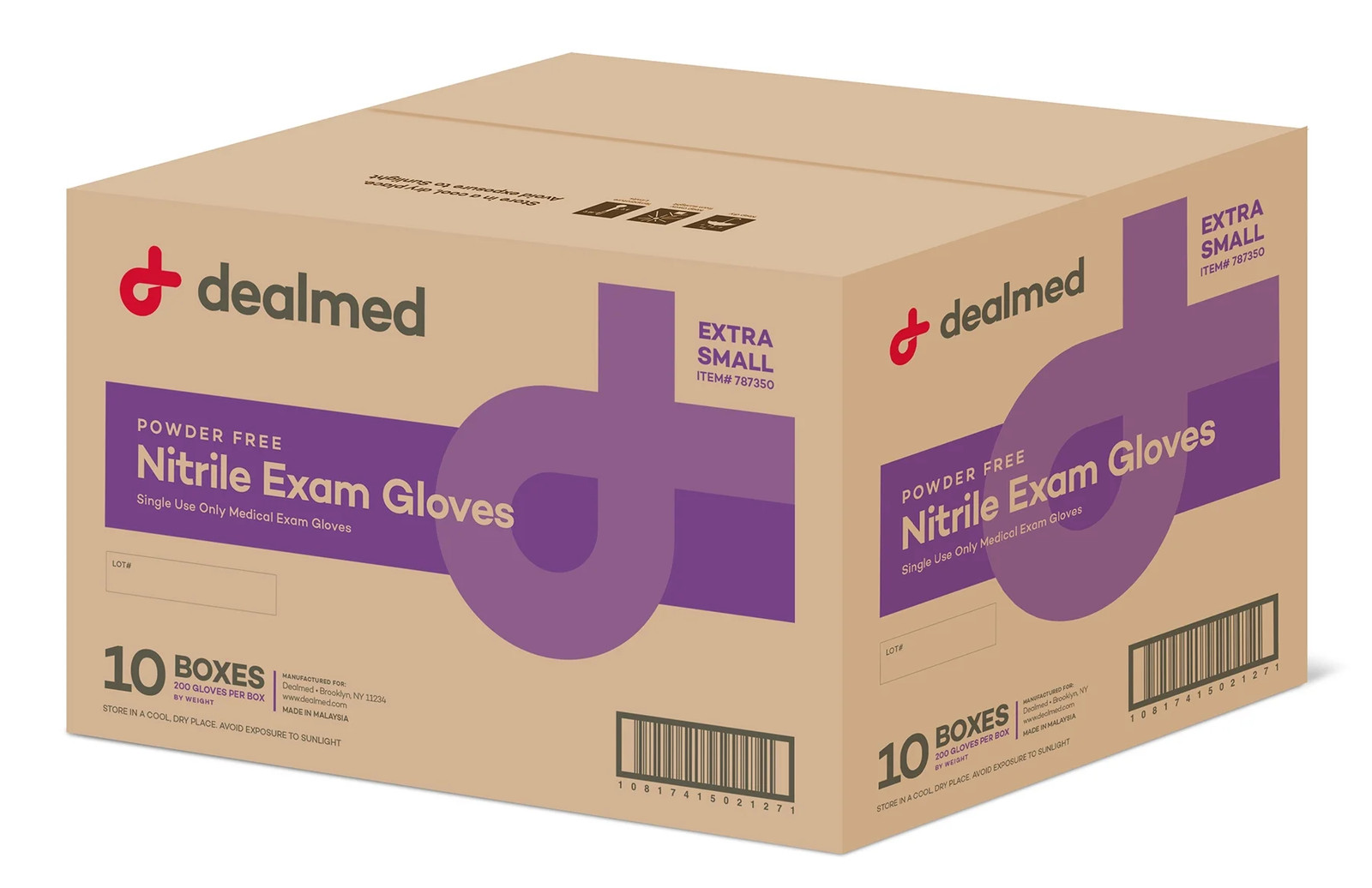 Dealmed Disposable Nitrile Exam Gloves, X-Small (200/Box)