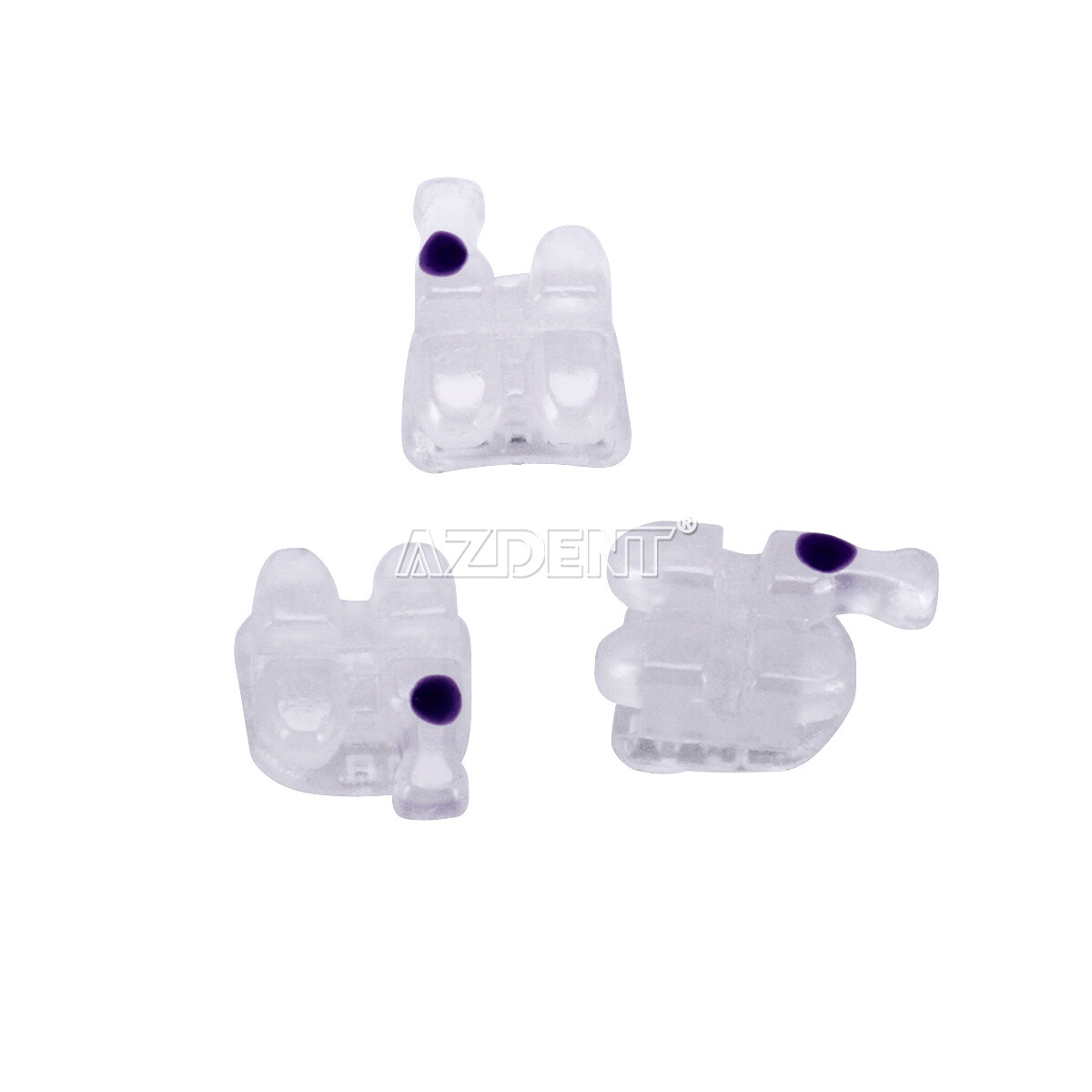 20Pcs/kit Dental Orthodontic Ceramic Brackets Braces Roth Slot.022 Hooks 3-4-5