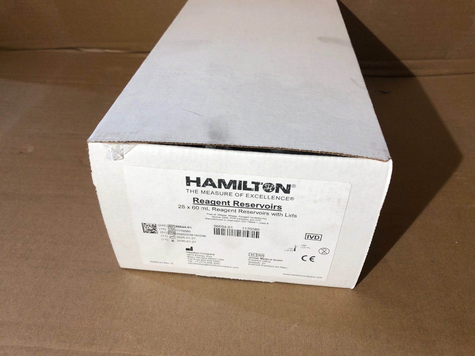 Hamilton 56694-01 60 ml Reagent Reservoirs New