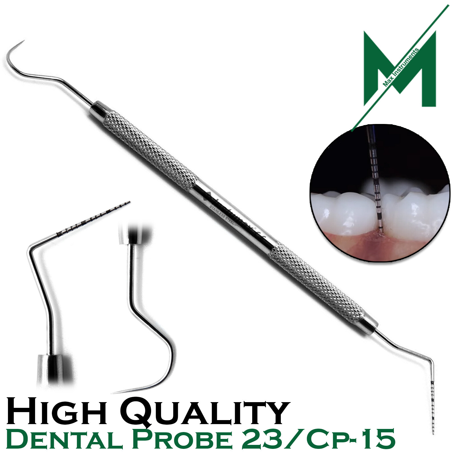 Dental Perio Explorer 23 Probe UNC 15 Color Marking Diagnostic Double Ended Tool