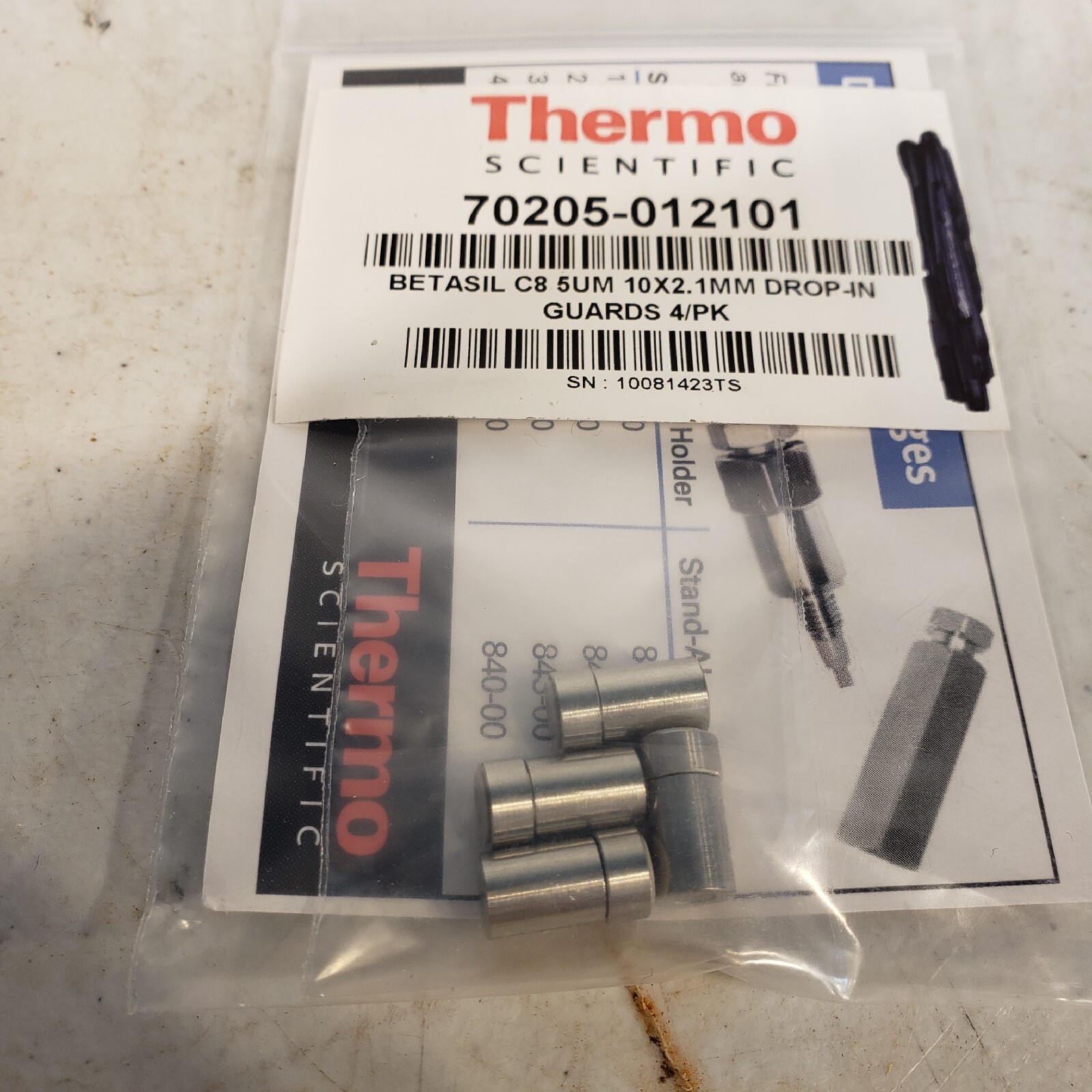 Thermo Fisher Betasil C8 5UM 10×2.1mm Drop-in Guards 4 Pack HPLC