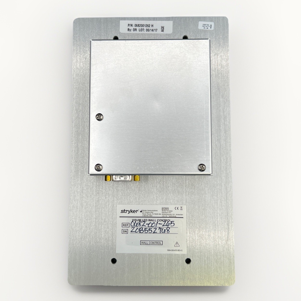 Stryker Visum LED Wall Control Panel 0682-001-262 / 0682-001-265 Light Interface