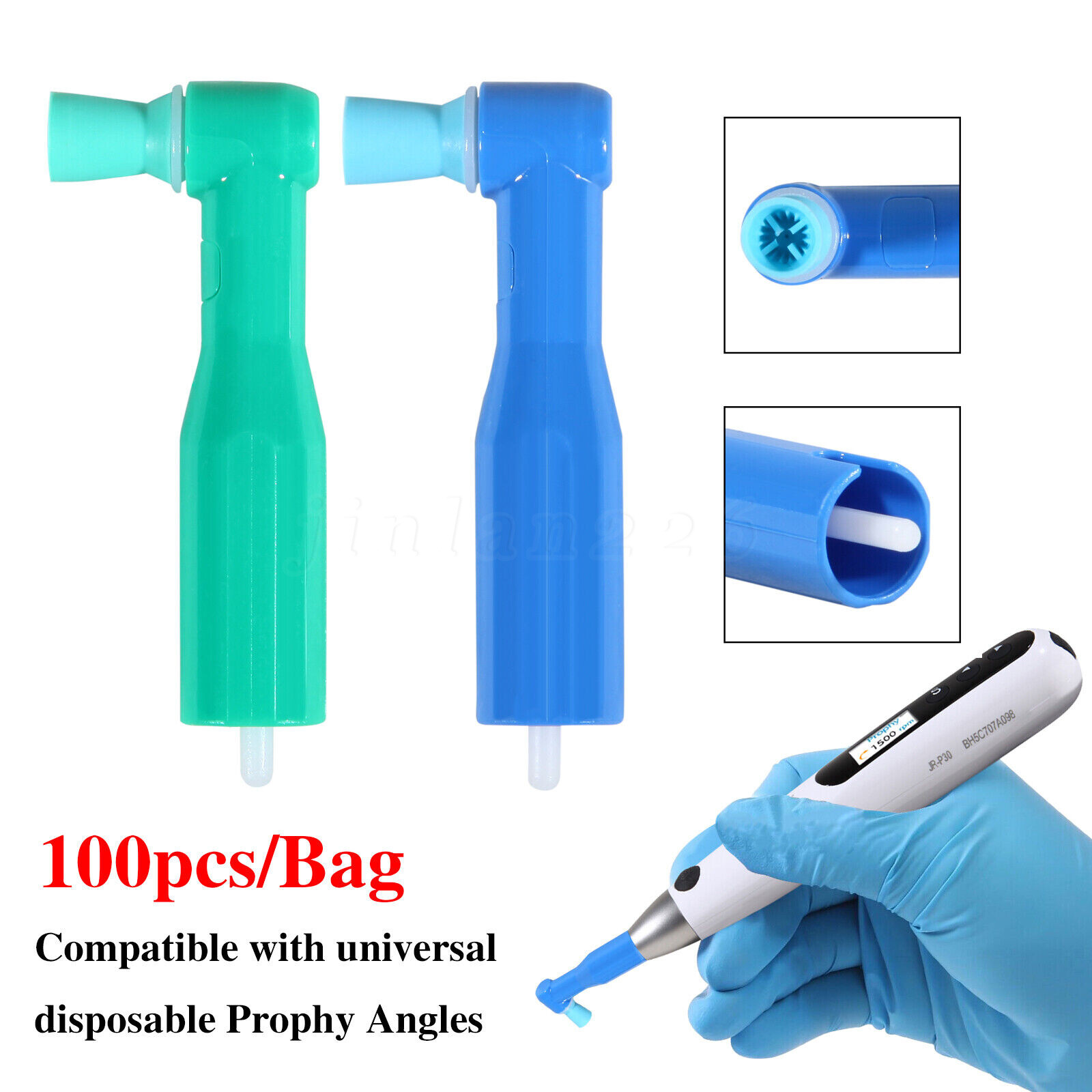 100-1000* Dental Prophy Prophylaxis Angles Disposable Latex-Free Soft / Firm Cup