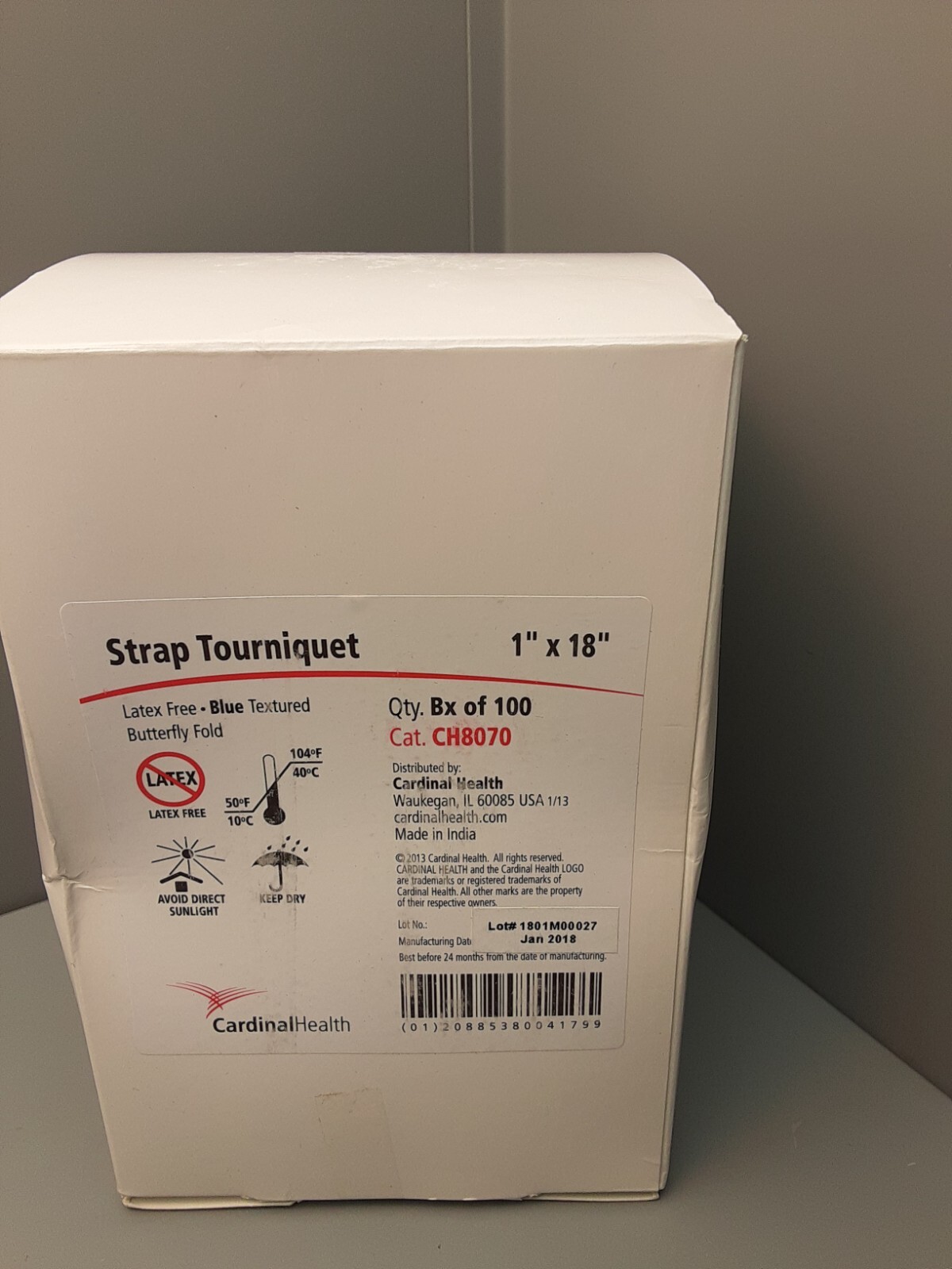 CardinalHealth 1″X18″ Blue Tourniquet Strap 100 Ct (CH8070)