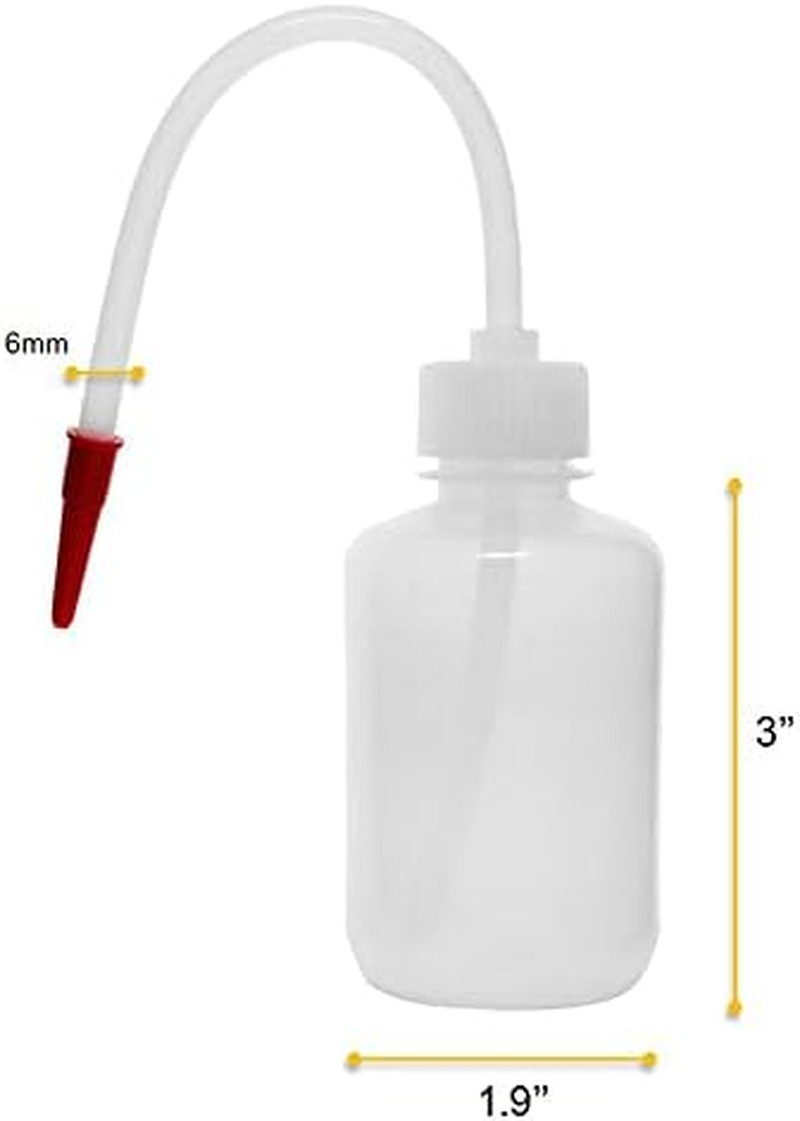 Wash Bottle, 125Ml – Polyethylene – Translucent, Unbreakable – Screw Cap with Fl