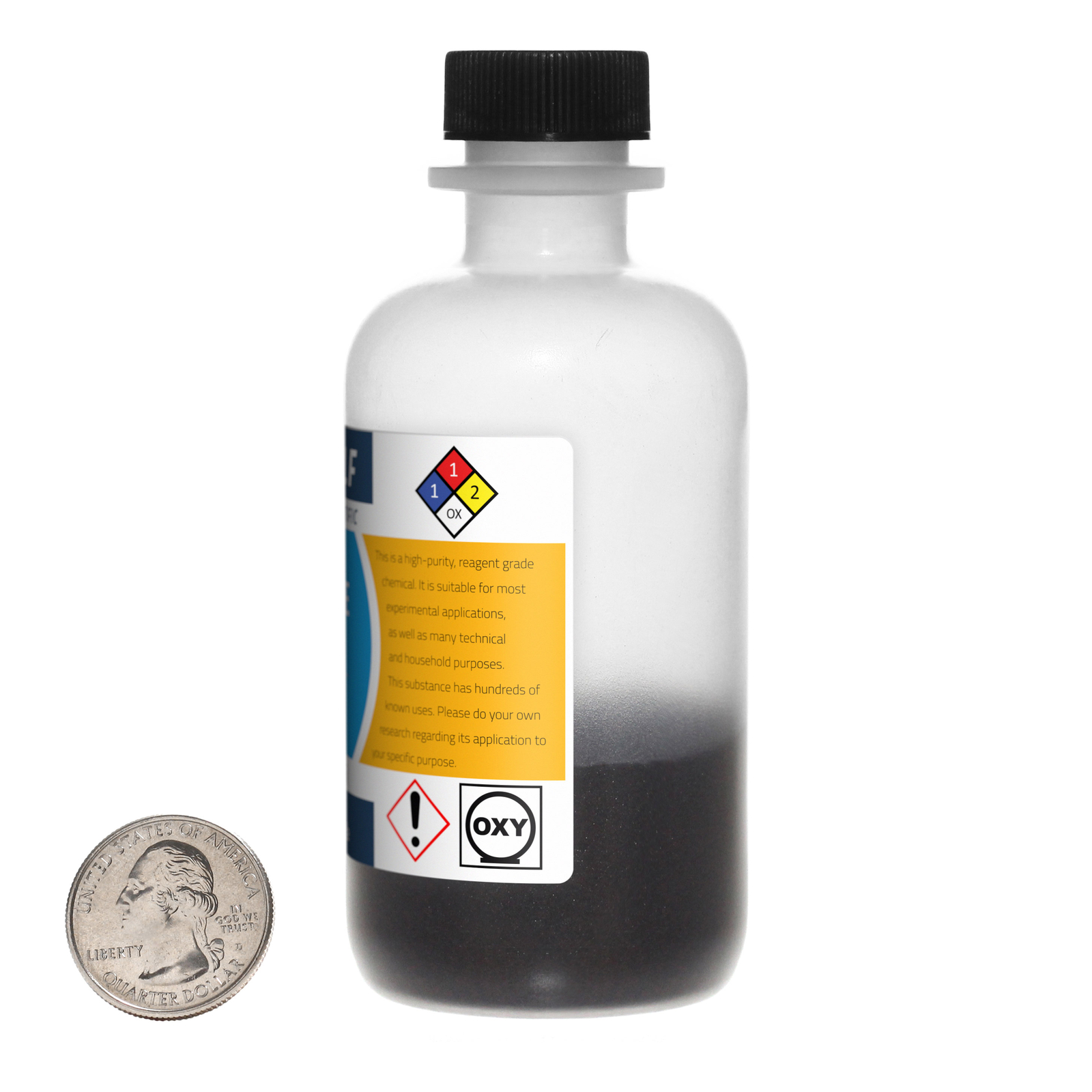 Manganese Dioxide / 3 Pounds / 12 Bottles / 99% Pure Reagent Grade / Fine Powder
