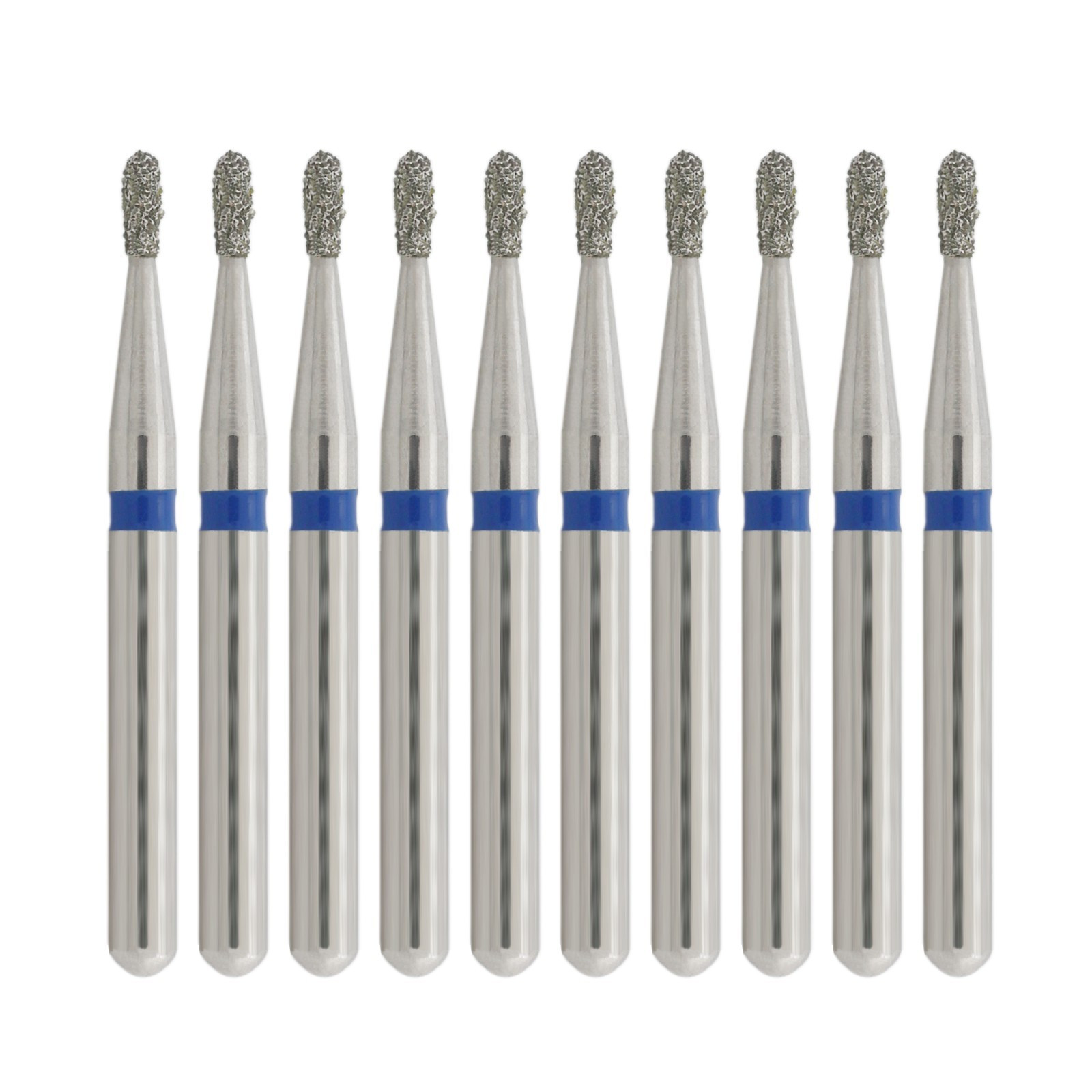 10Pc/pk Dental 330 Diamond Burs FG Pear 830/008M Medium Grit High Speed Bur