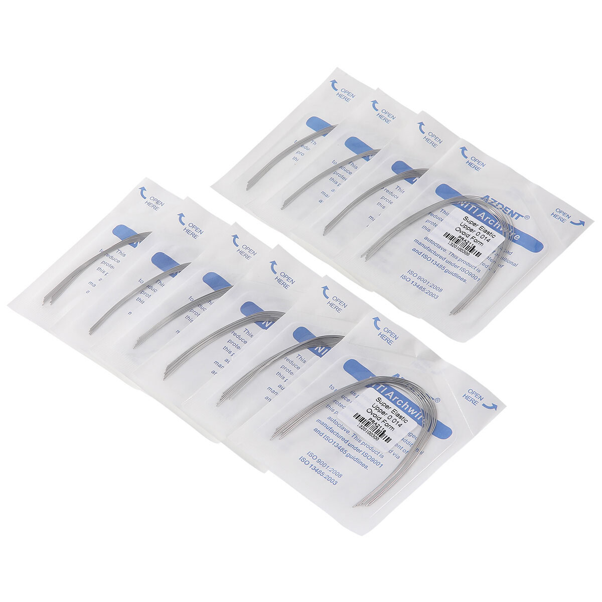 AZDENT Dental Orthodontic Elastic Niti Arch Wires Round /Metal Brackets Braces