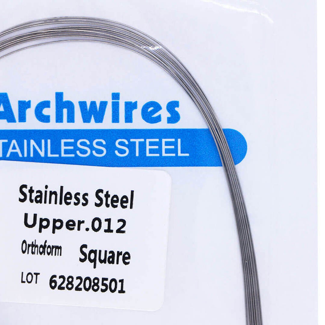 100×Dental Orthodontic Stainless Steel Round Arch Wires Square Form 012 Upper
