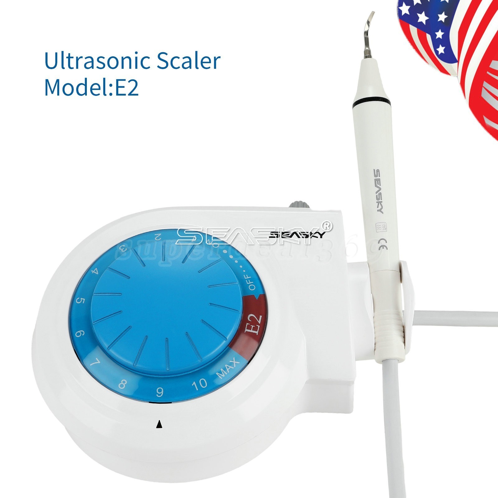 Dental Ultrasonic Piezo Scaler Teeth Cleaner fit with EMS Handpiece Tips E2 FDA