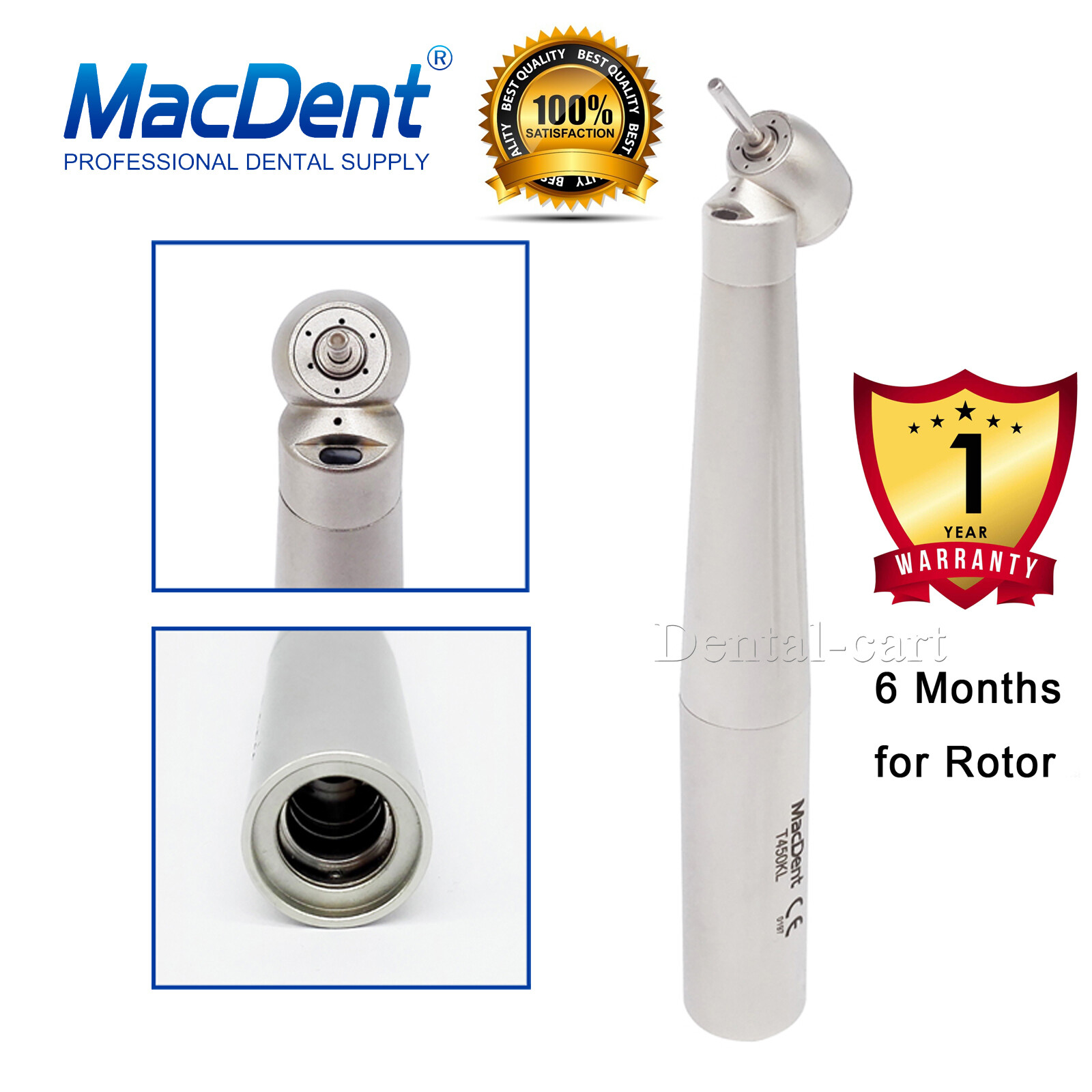 Dental 45 Degree Angle Surgical Handpiece KaVo NSK Coupler 4 Holes 6 Pins