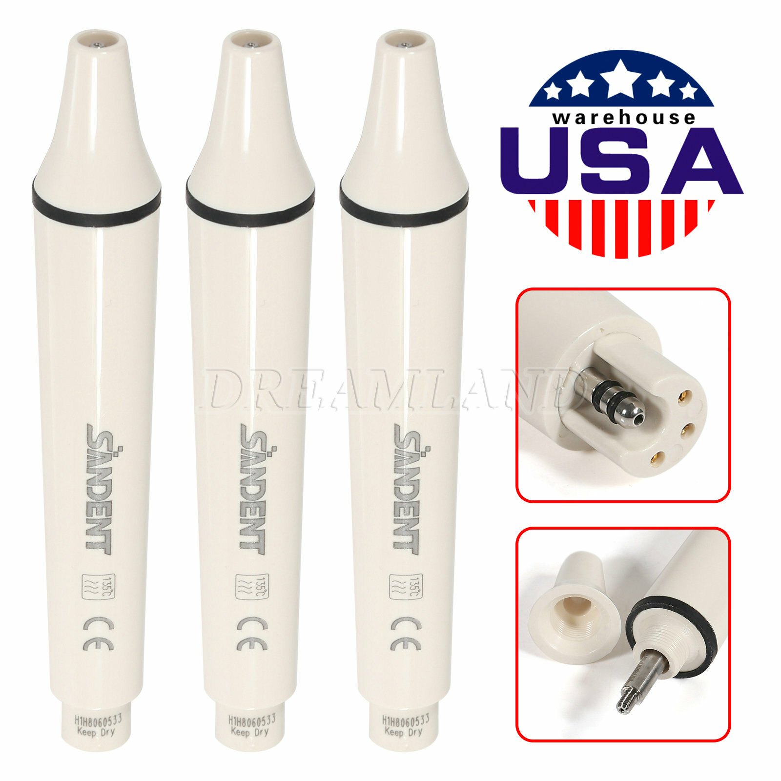 1-3PCS Dental Ultrasonic Scaler Detachable Handpiece For EMS Cavitron FDA tips