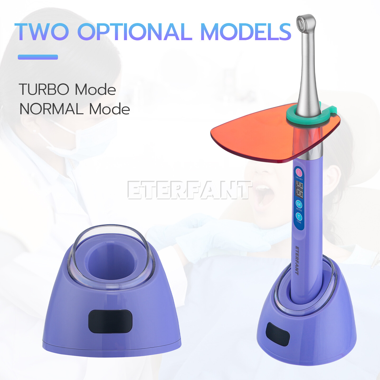 ETERFANT Original Dental iLed 1 S Curing Light LED Curing Lamp 2500mw/c㎡ Purple