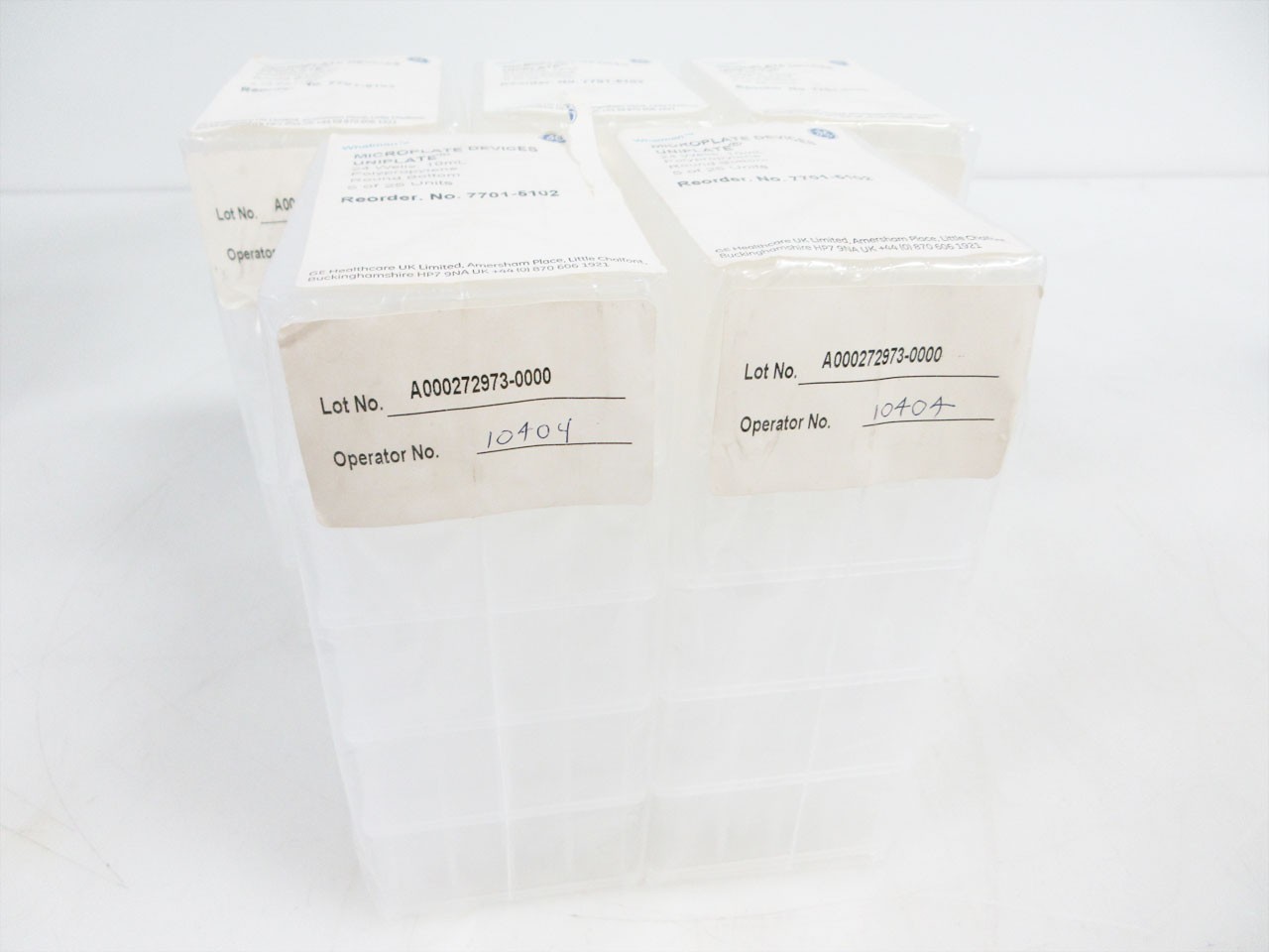 LOT 25 UNITS GE WHATMAN 7701-5102 MICROPLATE UNIPLATE 24 WELLS 10 mL CYTIVA