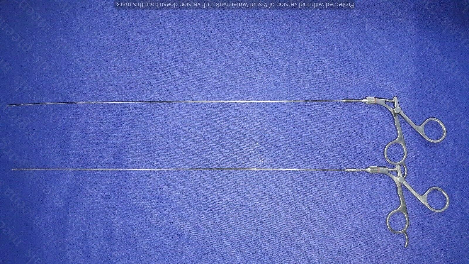 2Pcs Hysteroscopy Semi Scissor 5FR 40cm(400mm) Laparoscopic Urology Autoclavable