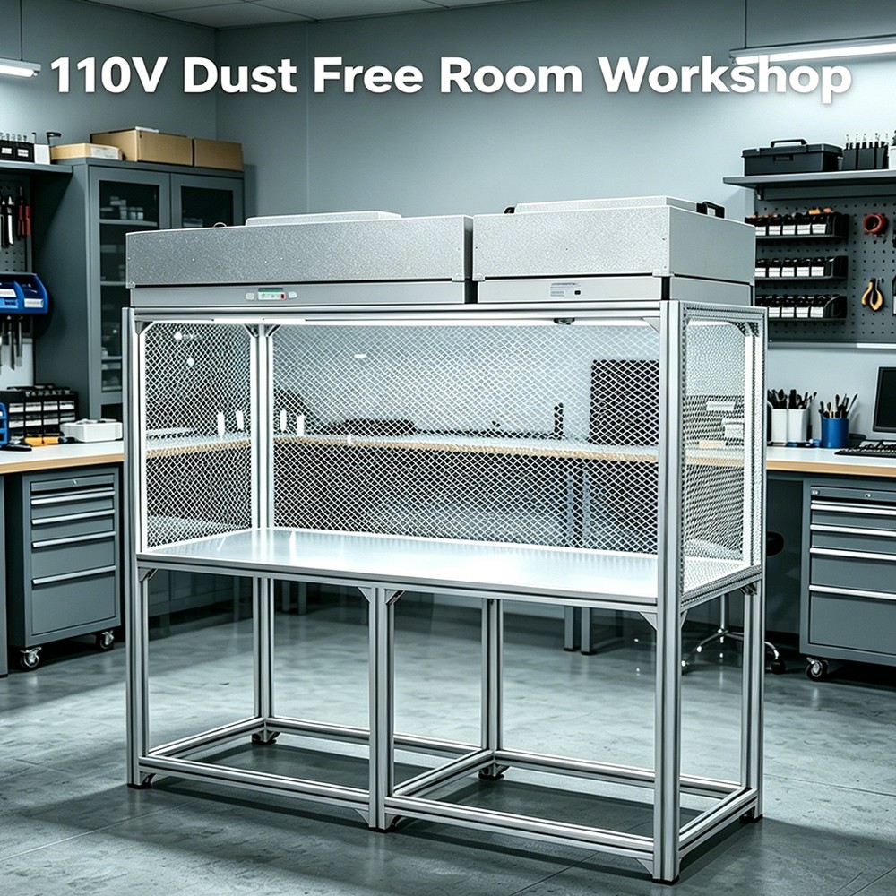 Dust Free Workshop Vertical Laminar Flow Hood Air Flow Clean Bench w/HEPA Filter