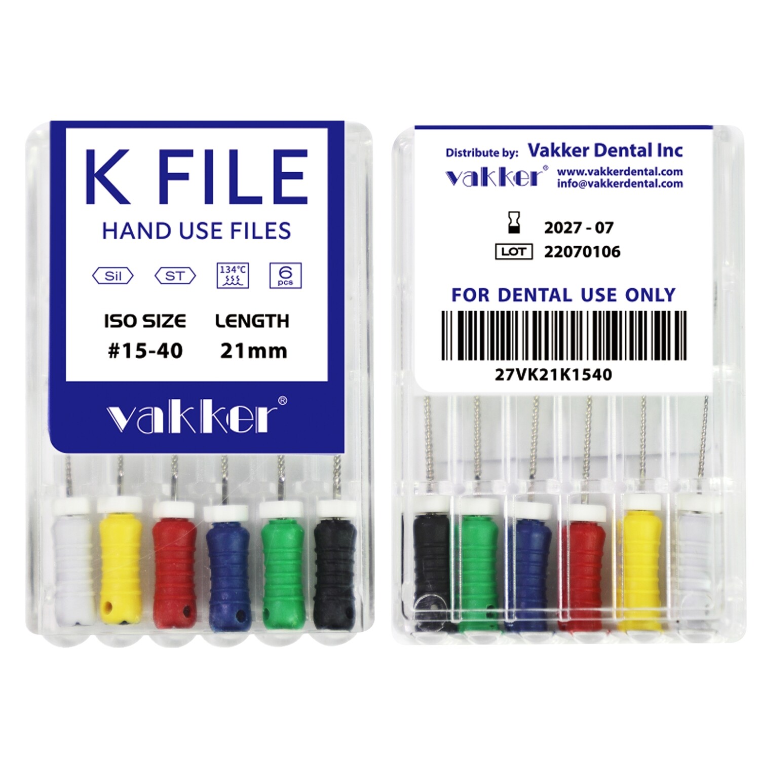 VakkerDental Endodontic K Files Root Canal Hand Use K-Files for Endo Motor