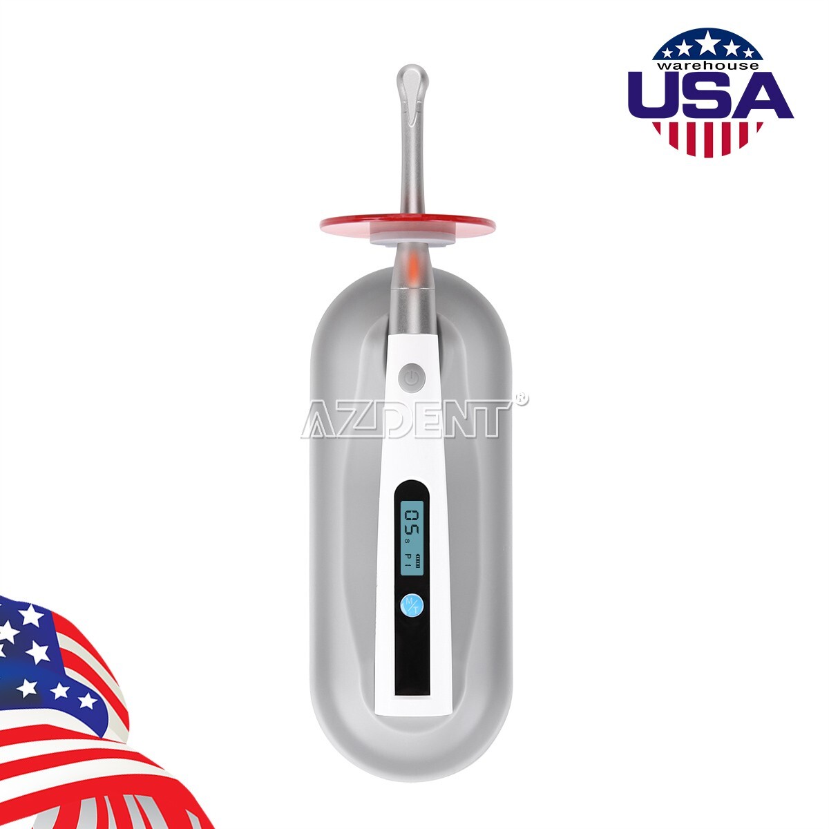Dental LED Curing Light Lamp 1 Second Cure 1400mw/cm²/Cement Lining Luting Glue