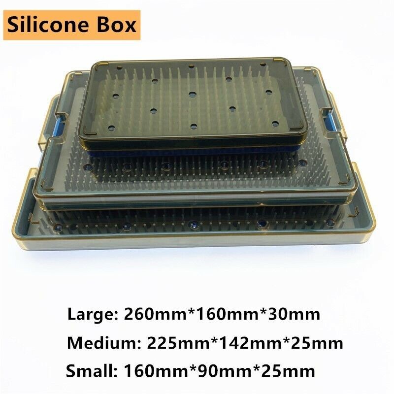 Small Size Silicone Sterilization Tray Disinfection Case Autoclavable Box Dental