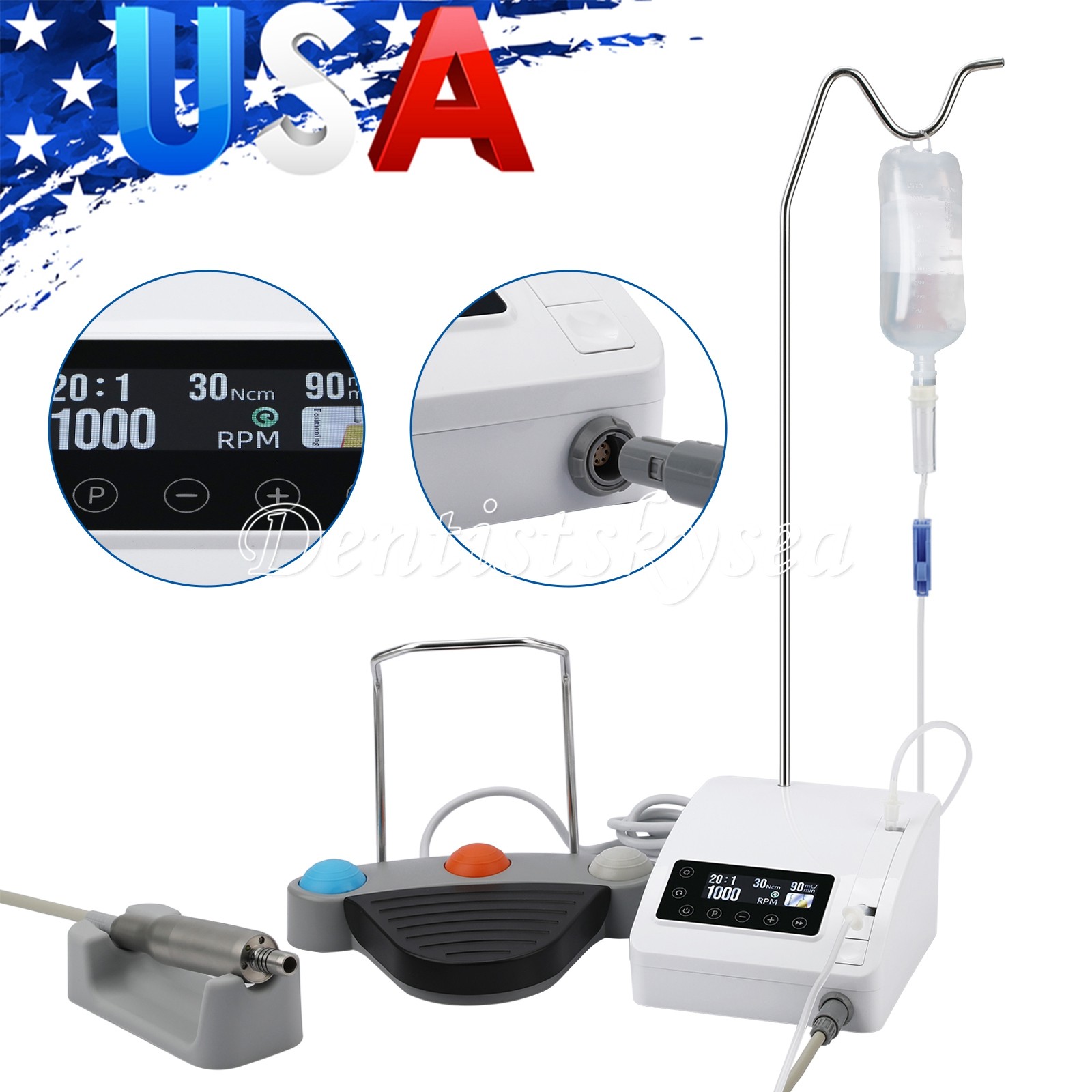 Dental Implant System Motor Surgical Brushless Motor/1:5 1:4.2 1:1 LED Handpiece