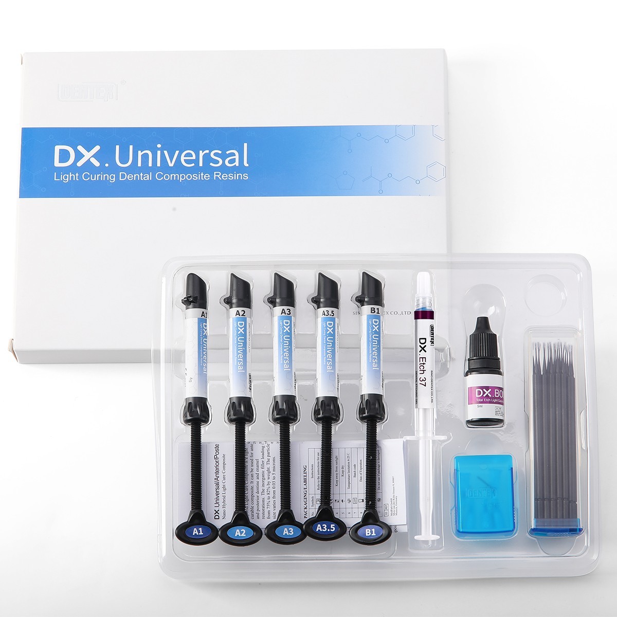 Dental Universal Light Cure Composite Resin A1-B1 Etching Gel Adhesive Kit