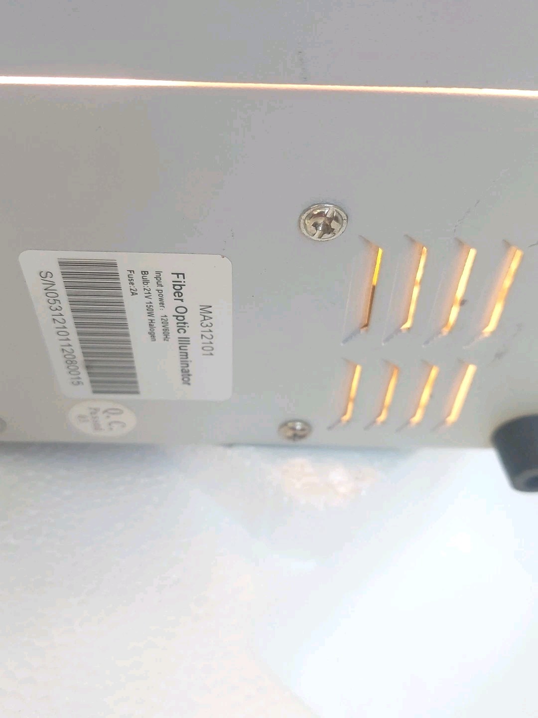 Fiber Optic 150W 120v 60 Hz power supply With 6ft Long 90 degree Cable